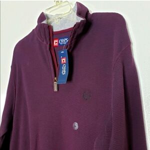 NEW Chaps Stripes Thermal Knit Mens Top Shirt Casual Office Spring Sweater